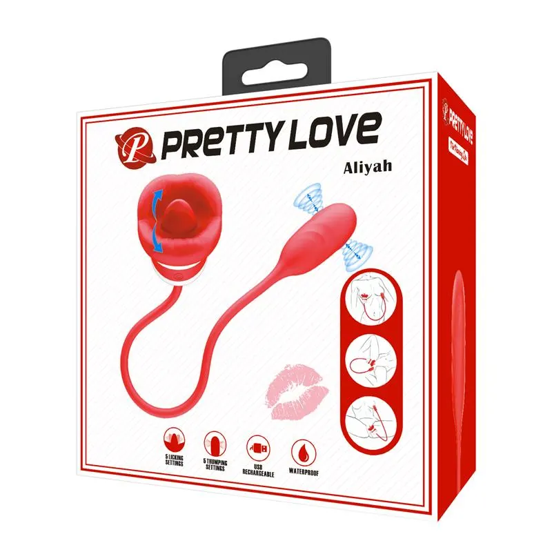 Aliyah Estimulador Doble Boca y Huevo Silicona · PRETTYLOVE · Estimuladores de Clítoris — Foto 9
