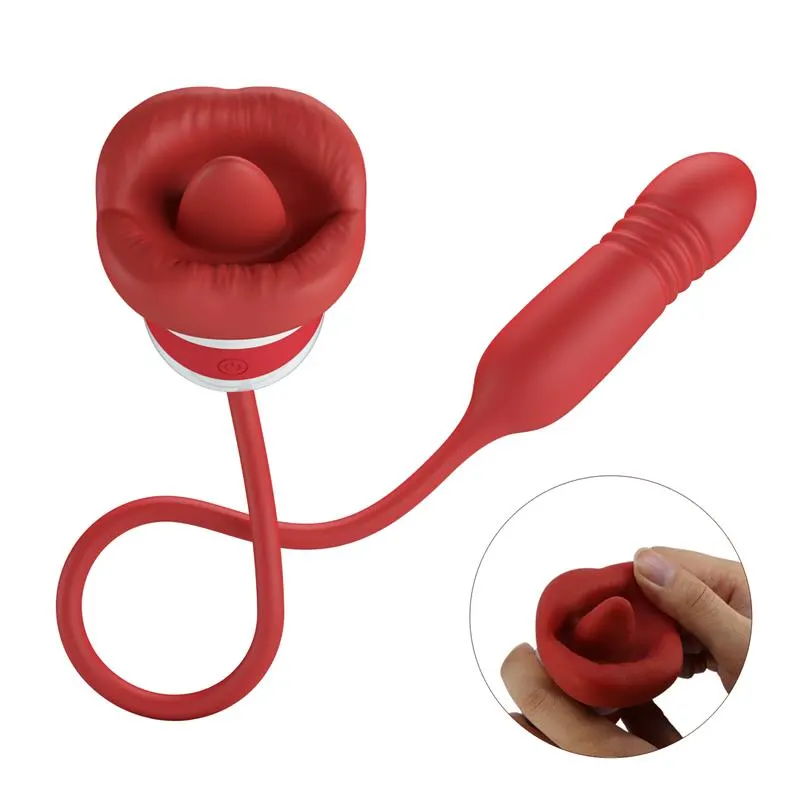 Estimulador de Boca Lameteo y Bala Vibradora con Thrusting Ashlyn · PRETTYLOVE · Estimuladores de Clítoris — foto 2