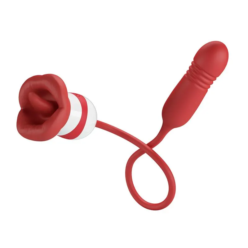 Estimulador de Boca Lameteo y Bala Vibradora con Thrusting Ashlyn · PRETTYLOVE · Estimuladores de Clítoris