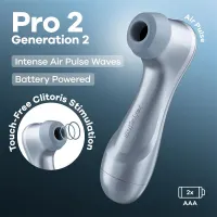 Pro 2 Gen 2 Succionador de Clítoris Battery Series Ice Blue · SATISFYER · Estimuladores de Clítoris