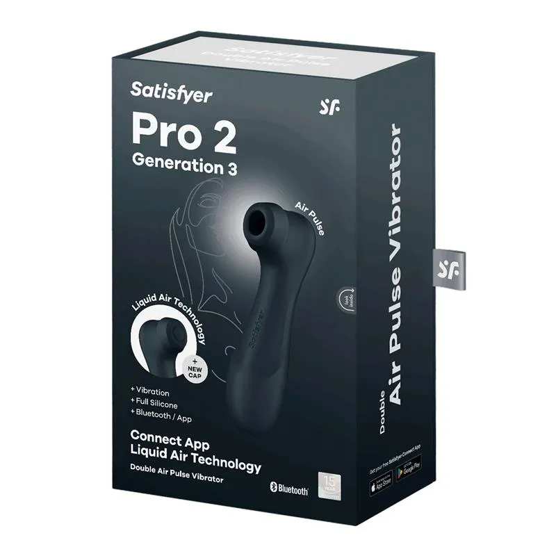 Pro 2 Gen 3 Liquid Air Technology Succión y Vibración App Connect Negro · SATISFYER · Estimuladores de Clítoris — Foto 6
