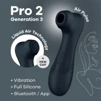 Pro 2 Gen 3 Liquid Air Technology Succión y Vibración App Connect Negro · SATISFYER · Estimuladores de Clítoris