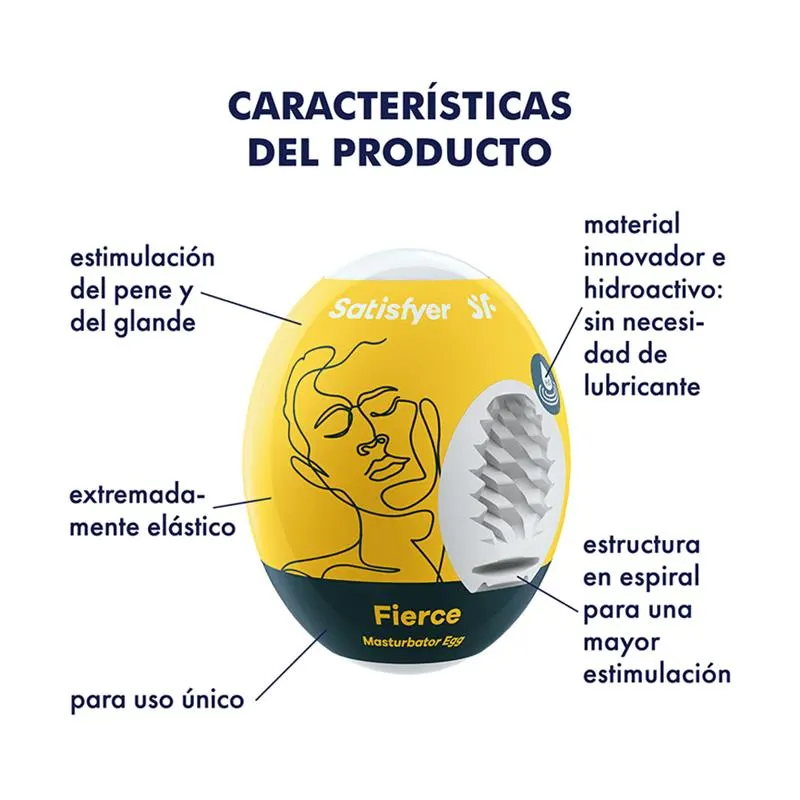 Set 3 Huevos Masturbadores Modelo Fierce · SATISFYER · Masturbadores Él — Foto 2