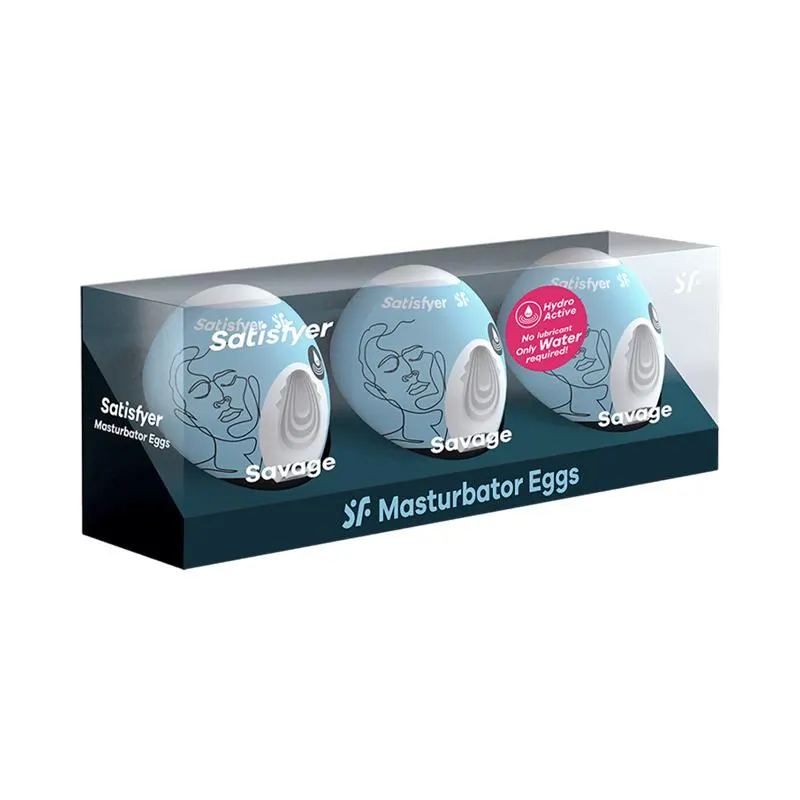 Set 3 Huevos Masturbadores Modelo Savage · SATISFYER · Masturbadores Él — Foto 4