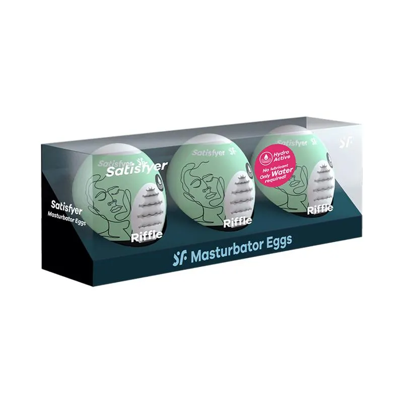 Set 3 Huevos Masturbadores Modelo Riffle · SATISFYER · Masturbadores Él — Foto 4