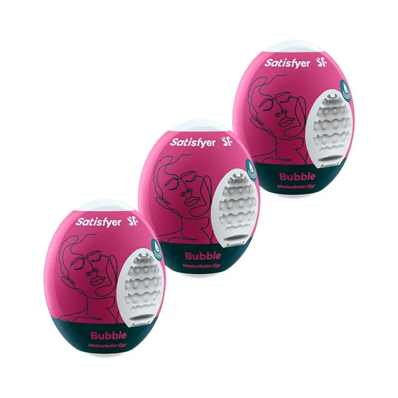 Set 3 Huevos Masturbadores Modelo Bubble · SATISFYER · Masturbadores Él