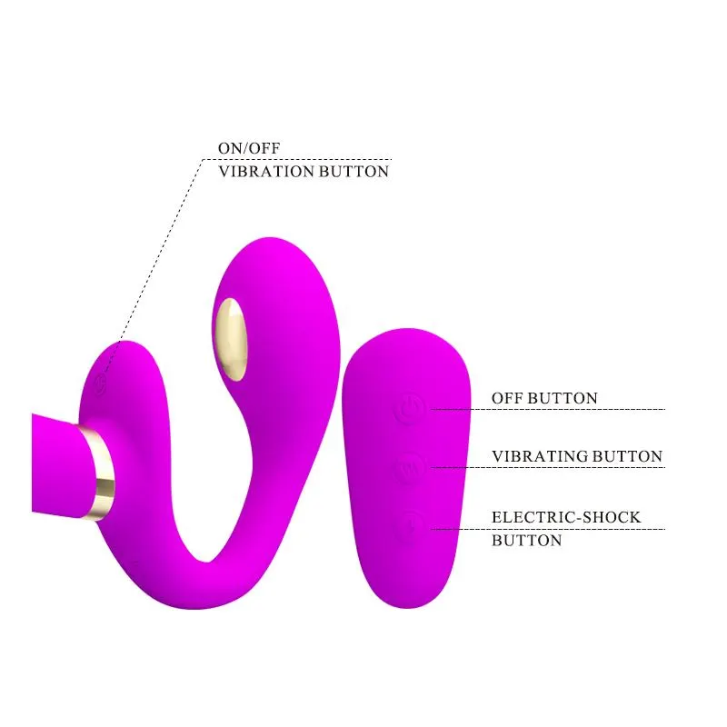 Thunderbird Vibrador para Parejas sin Arnés con Control Remoto · PRETTYLOVE · Estimuladores de Clítoris — Foto 6