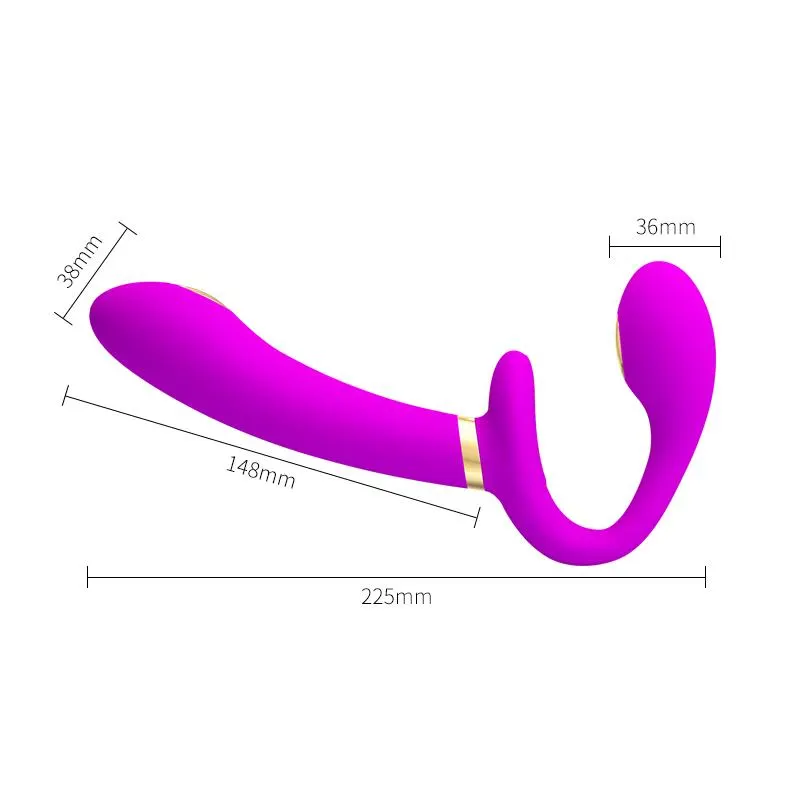 Thunderbird Vibrador para Parejas sin Arnés con Control Remoto · PRETTYLOVE · Estimuladores de Clítoris — Foto 7