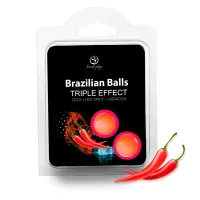 Set 2 Brazilian Balls Triple Efecto (Calor, Frio y Vibración) · SECRET PLAY · Cuidado Íntimo y Masaje