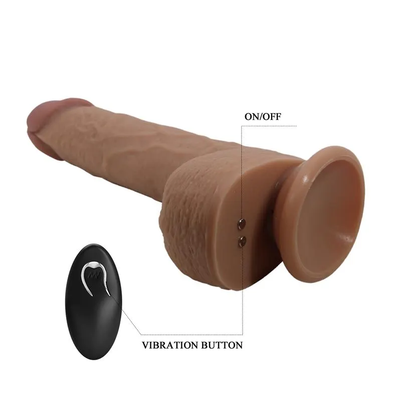 Tommy Dildo Realista con Vibración y Thrusting con Contorl Remoto · PRETTYLOVE · Vibradores — Foto 6