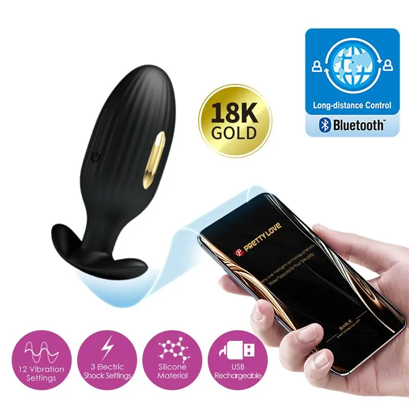 Jefferson Plug Anal con Electroshock y APP · PRETTYLOVE · Electroestimulación