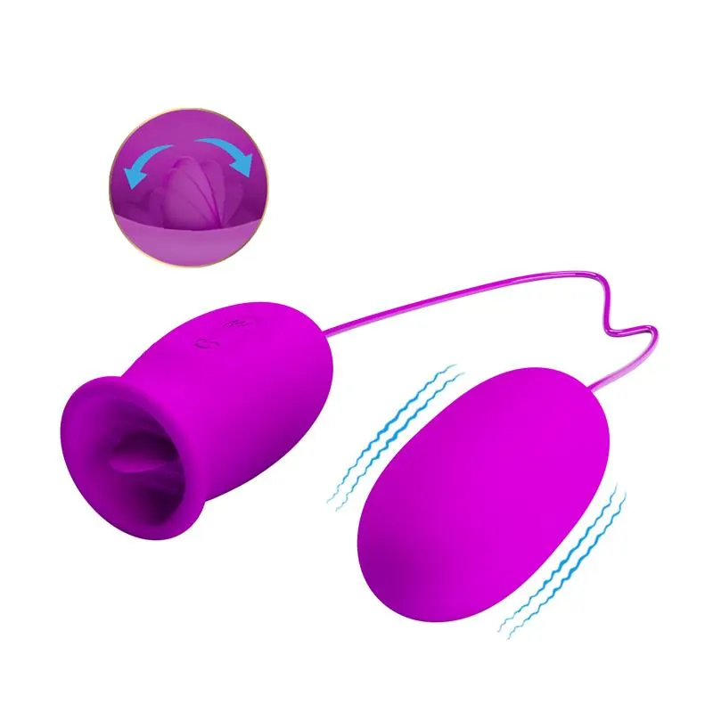 Daisy Huevo Vibrador y Estimulador con Lengua · PRETTYLOVE · Huevos y Balas Vibradoras