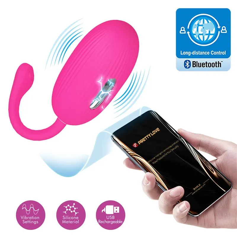 Doreen Huevo Vibrador con Electro Shock y App · PRETTYLOVE · Huevos y Balas Vibradoras