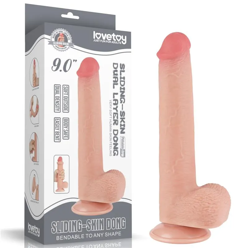 Dildo Dual Density Piel Deslizante Retractil 9 · LOVETOY · Dildos — photo 12