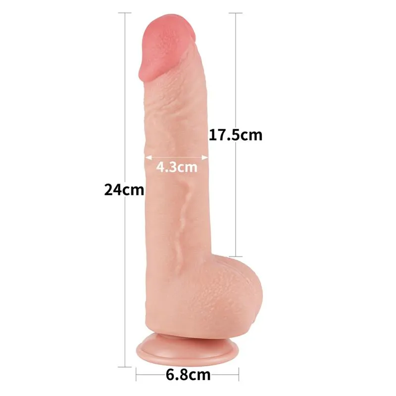 Dildo Dual Density Piel Deslizante Retractil 9.5 · LOVETOY · Dildos — photo 11
