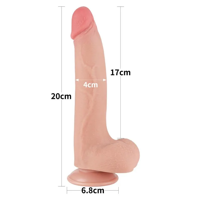 Dildo Dual Density Piel Deslizante Retractil 8.5 · LOVETOY · Dildos — Foto 12