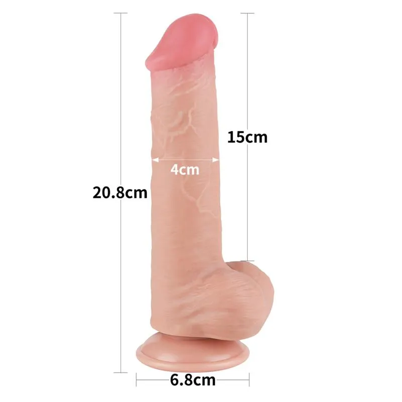 Dildo Dual Layer Piel Deslizante Retractil 8 · LOVETOY · LOVETOY · Dildos — Foto 11