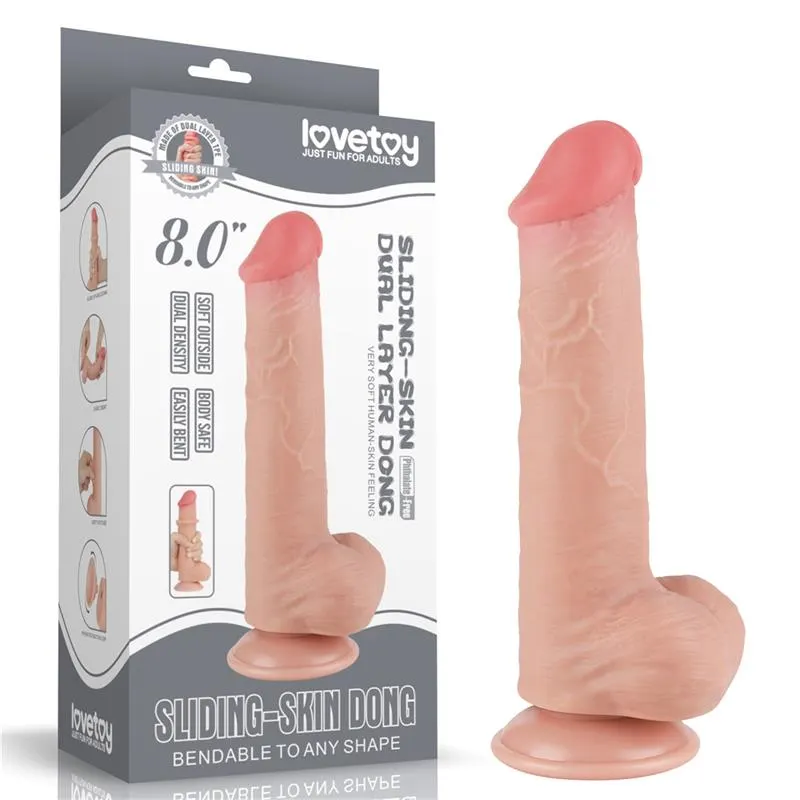 Dildo Dual Layer Piel Deslizante Retractil 8 · LOVETOY · LOVETOY · Dildos — Foto 12