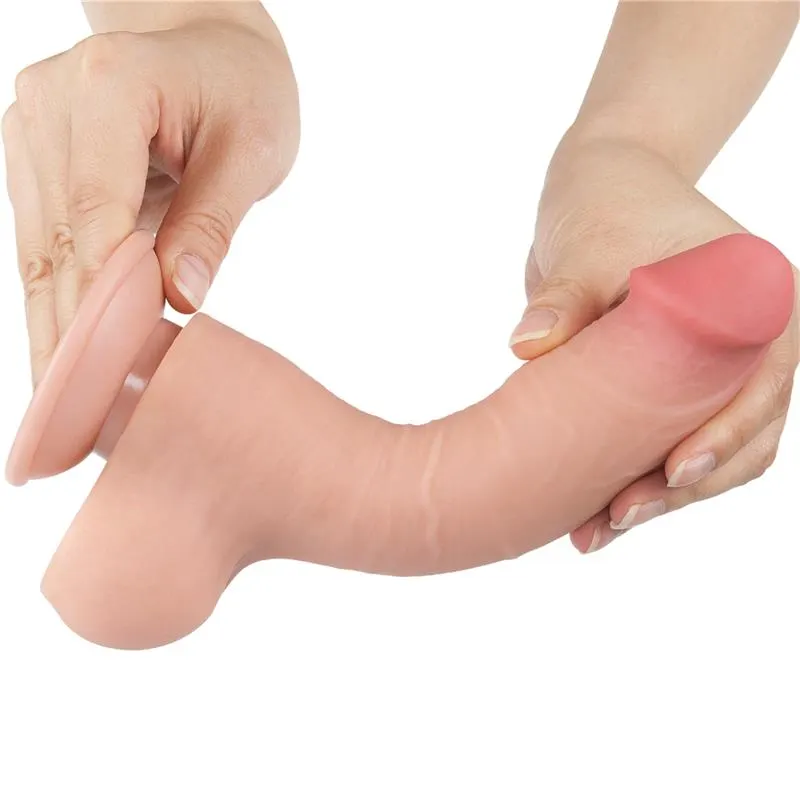 Dildo Dual Layer Piel Deslizante Retractil 8 · LOVETOY · LOVETOY · Dildos — Foto 2