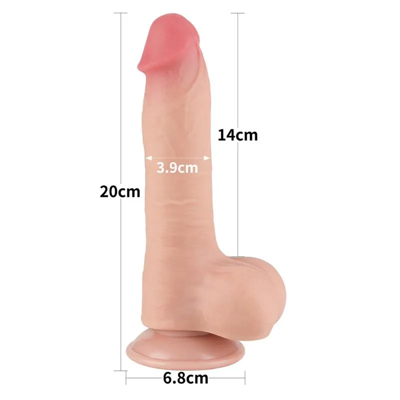 Dildo Dual Layer Piel Deslizante Retractil 8 · LOVETOY · LOVETOY · Dildos — Foto 12