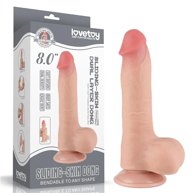 Dildo Dual Layer Piel Deslizante Retractil 8 · LOVETOY · LOVETOY · Dildos — Foto 13