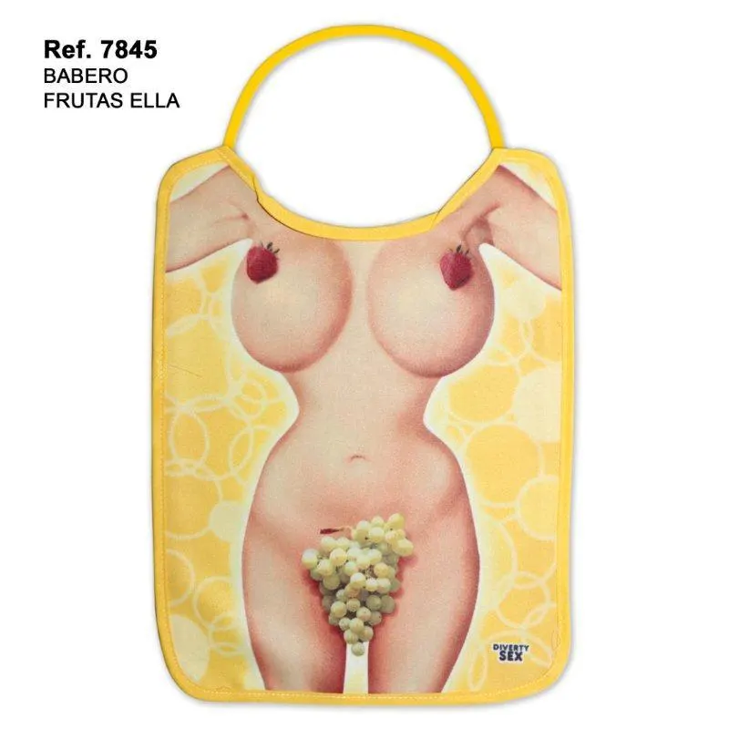Babero Desnudo Frutas · DIVERTY SEX · Juegos y Complementos Divertidos