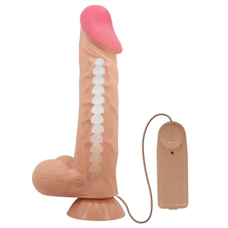 Dildo Realista Doble Densidad Piel Deslizante Retractil 24 cm · BAILE · Dildos — Foto 2
