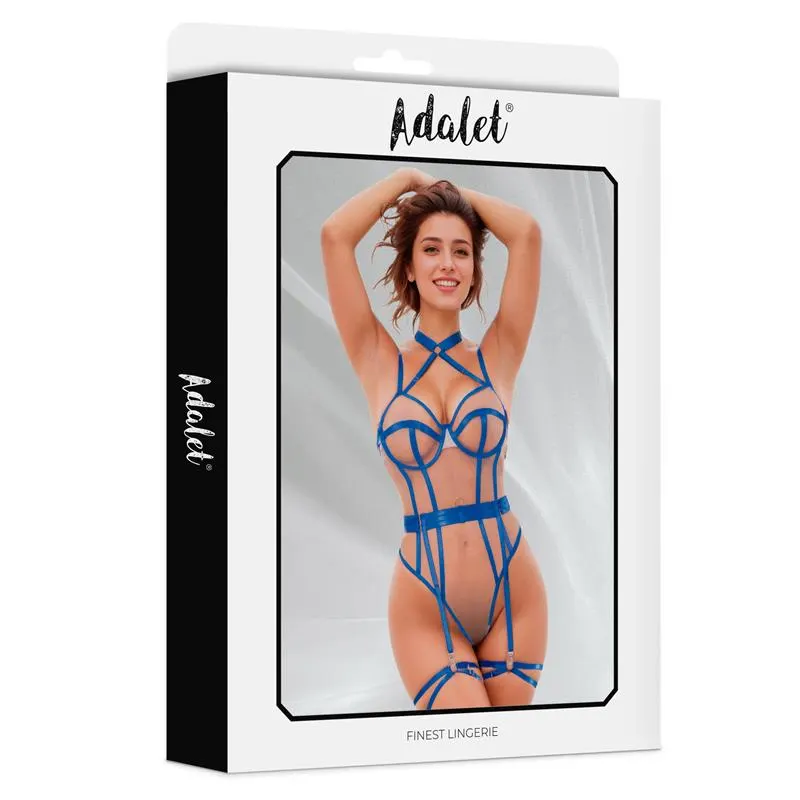 Killye Teddy de Malla con Tiras con Ligas Azul · S/M · ADALET LINGERIE · Conjuntos y Bodies — photo 4