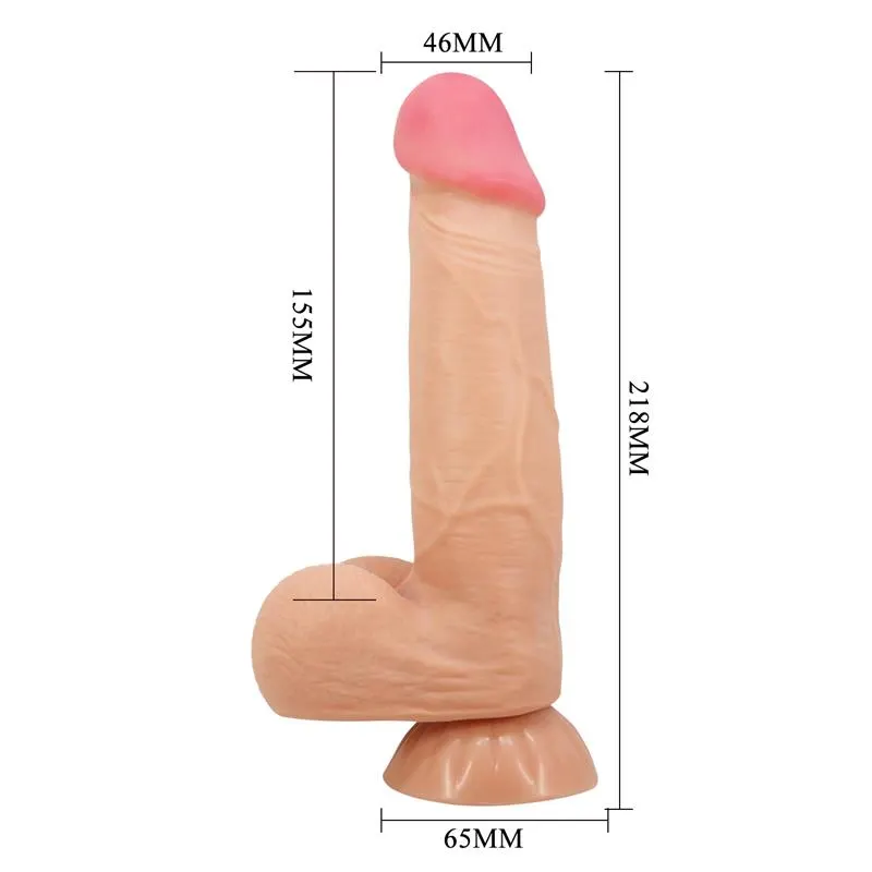 Dildo Realista Doble Densidad Piel Deslizante Retractil · BAILE · Dildos — Foto 9