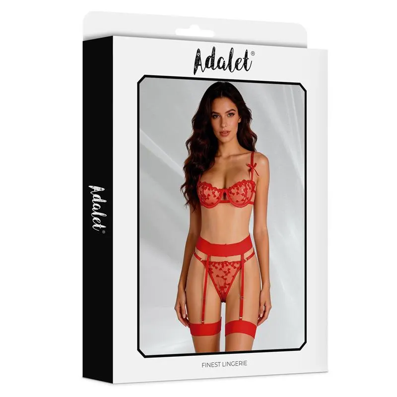 Yvonne Set Sujetador, Tanga y Liguero con Corazones Rojo · S/M · ADALET LINGERIE · Conjuntos y Bodies — photo 6