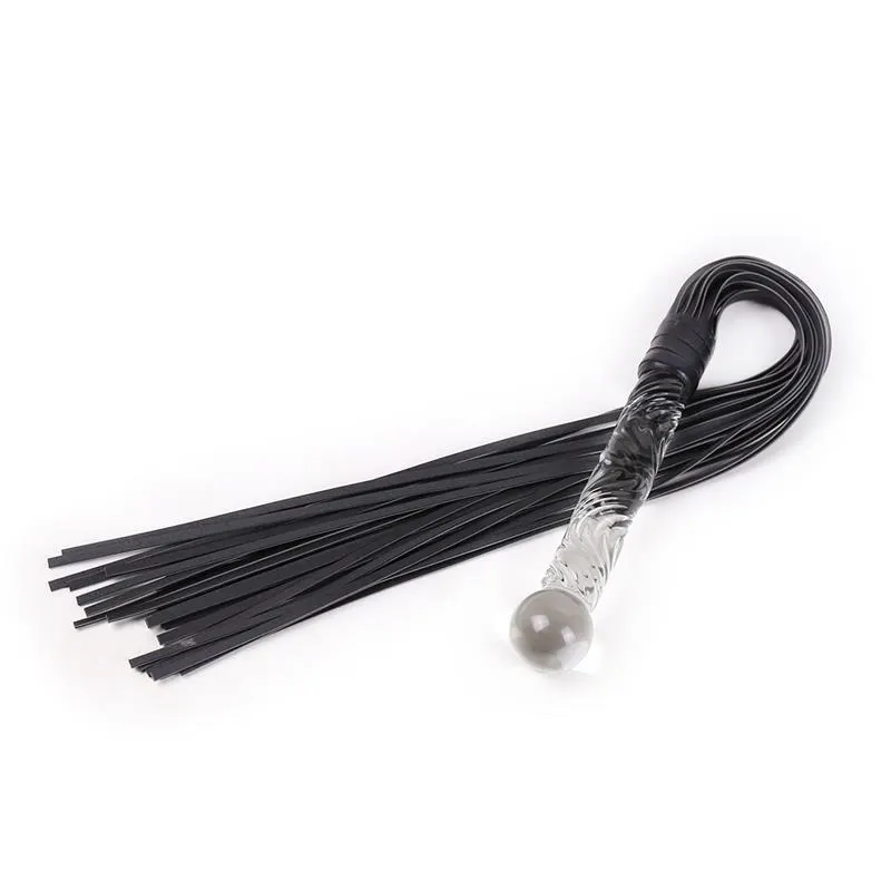 Flogger con Mango de Cristal 70 cm · LATETOBED BDSM LINE · Spanking y Azotes — photo 3