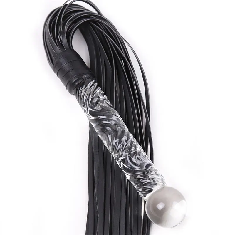 Flogger con Mango de Cristal 70 cm · LATETOBED BDSM LINE · Spanking y Azotes — photo 4