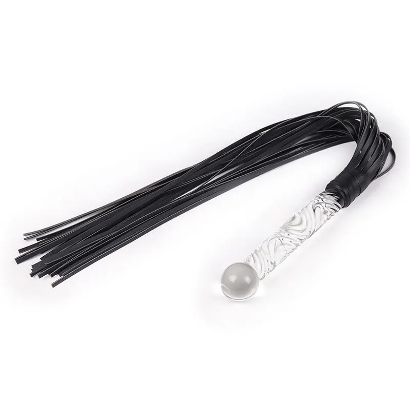 Flogger con Mango de Cristal 70 cm · LATETOBED BDSM LINE · Spanking y Azotes